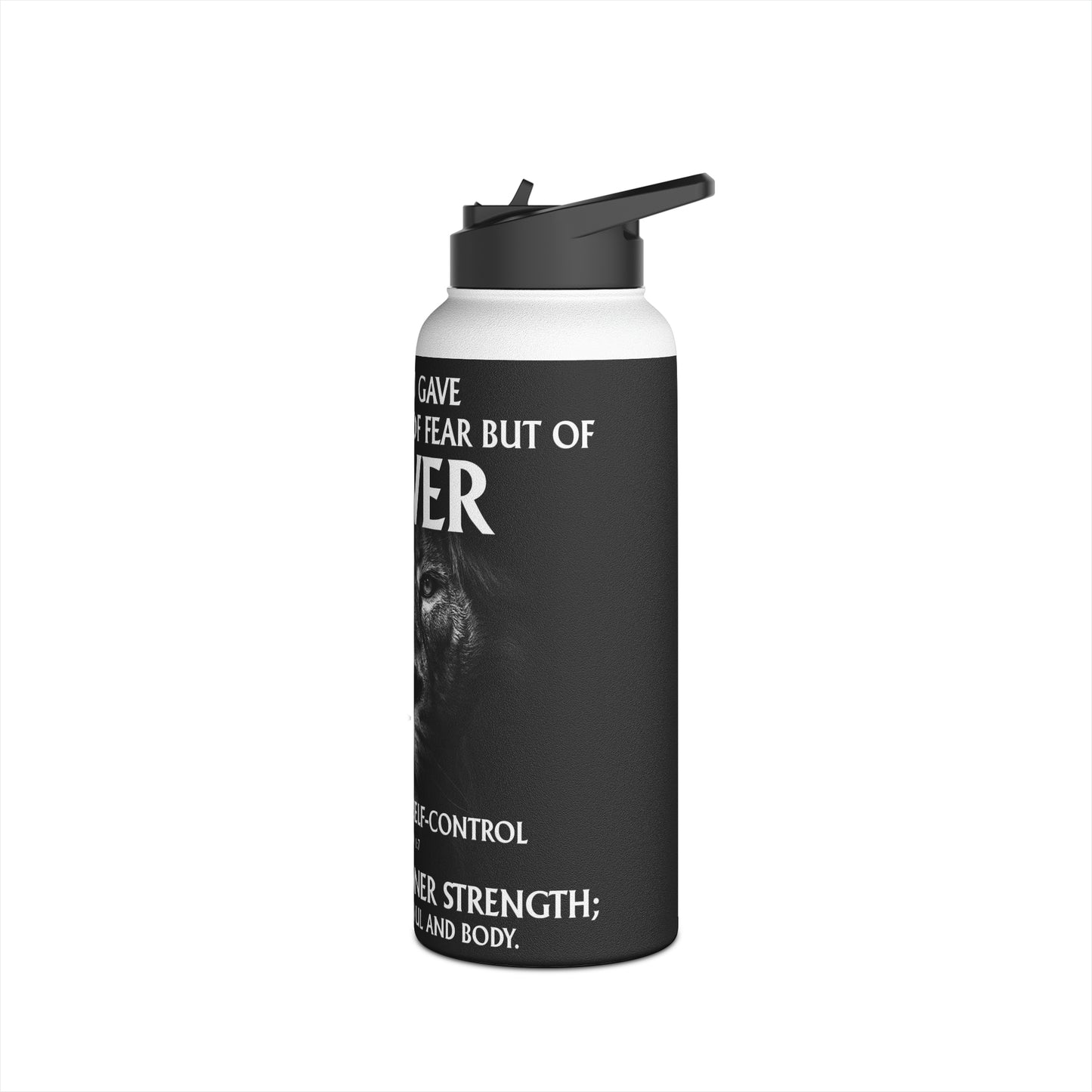 "Courage & Power" - Stainless Steel Water Bottle