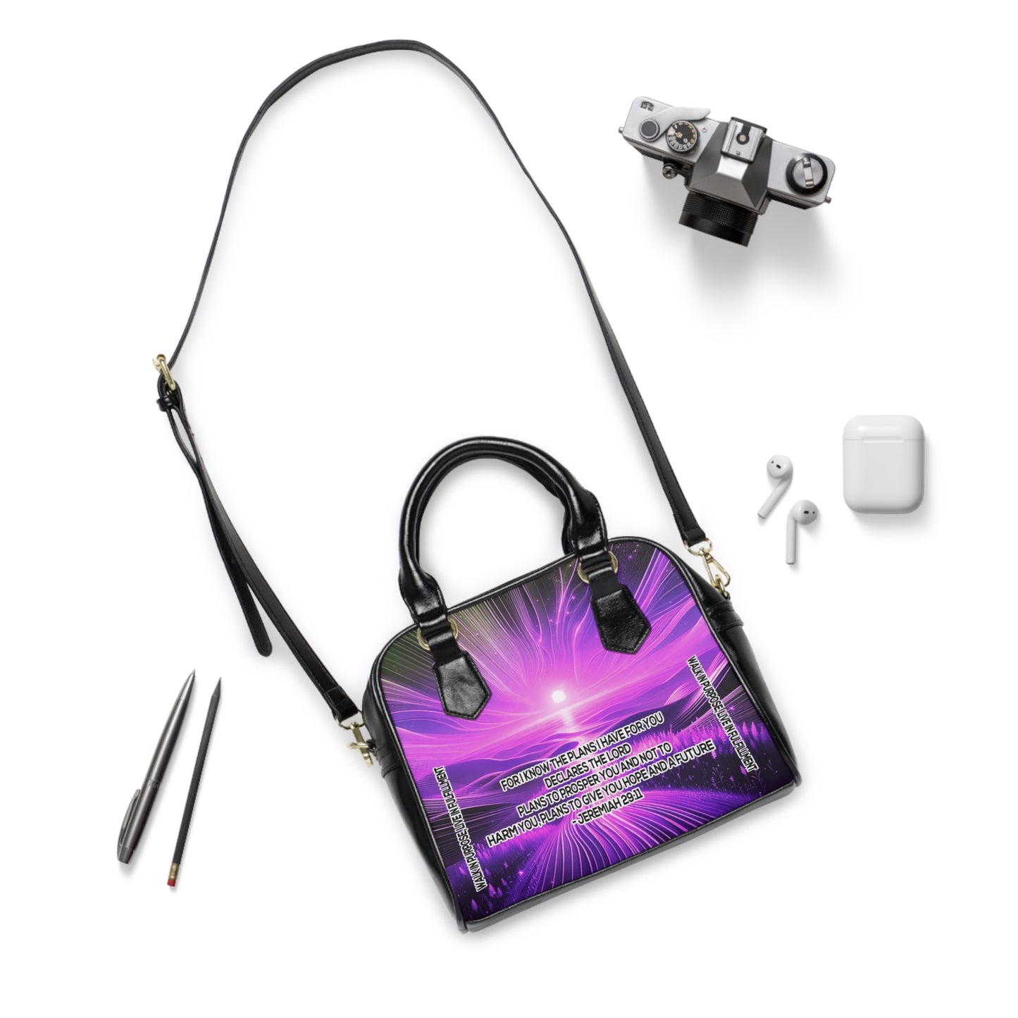 Destined Path Shoulder Handbag in Radiant Purple