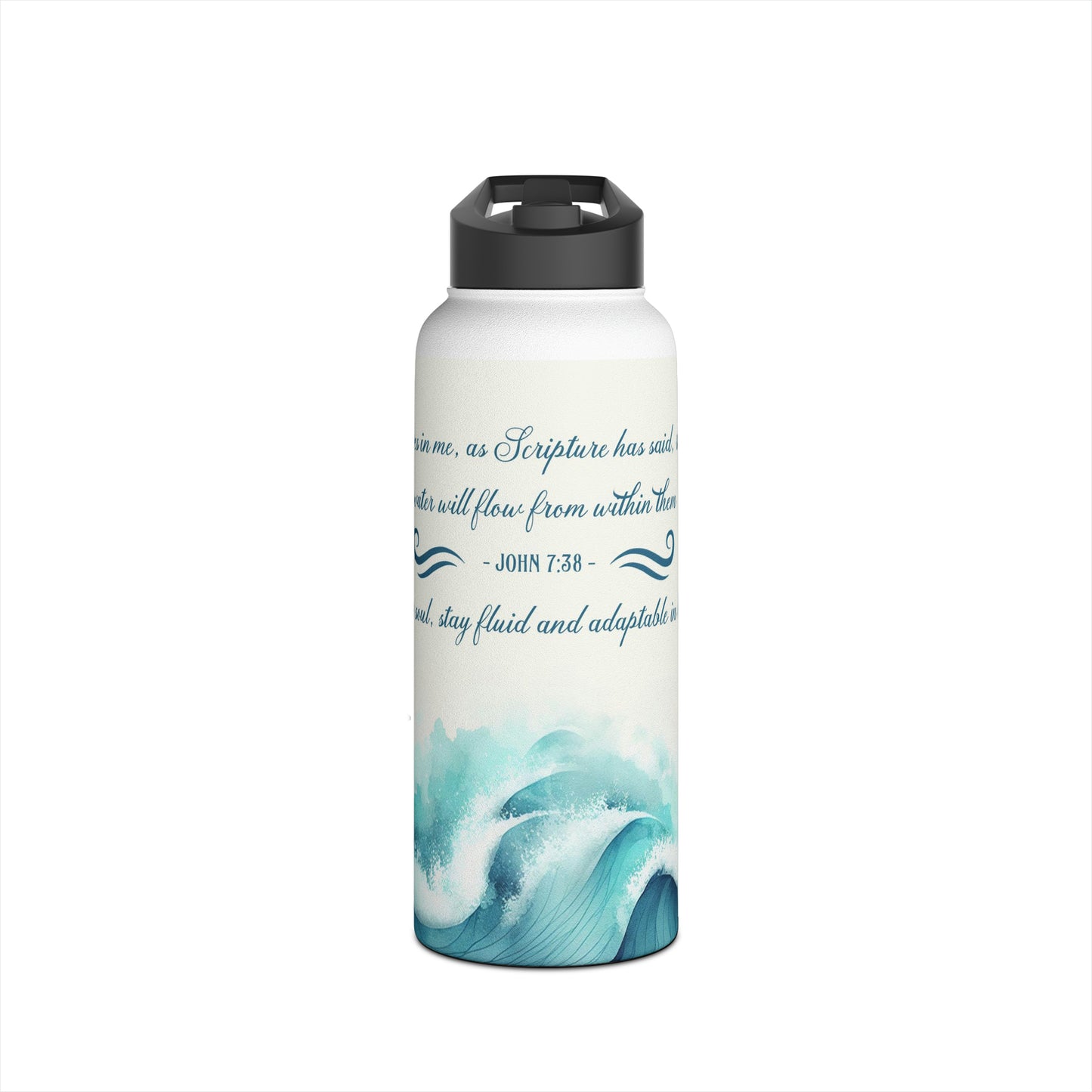 "Flow of Living Waters" - Stainless Steel Water Bottle