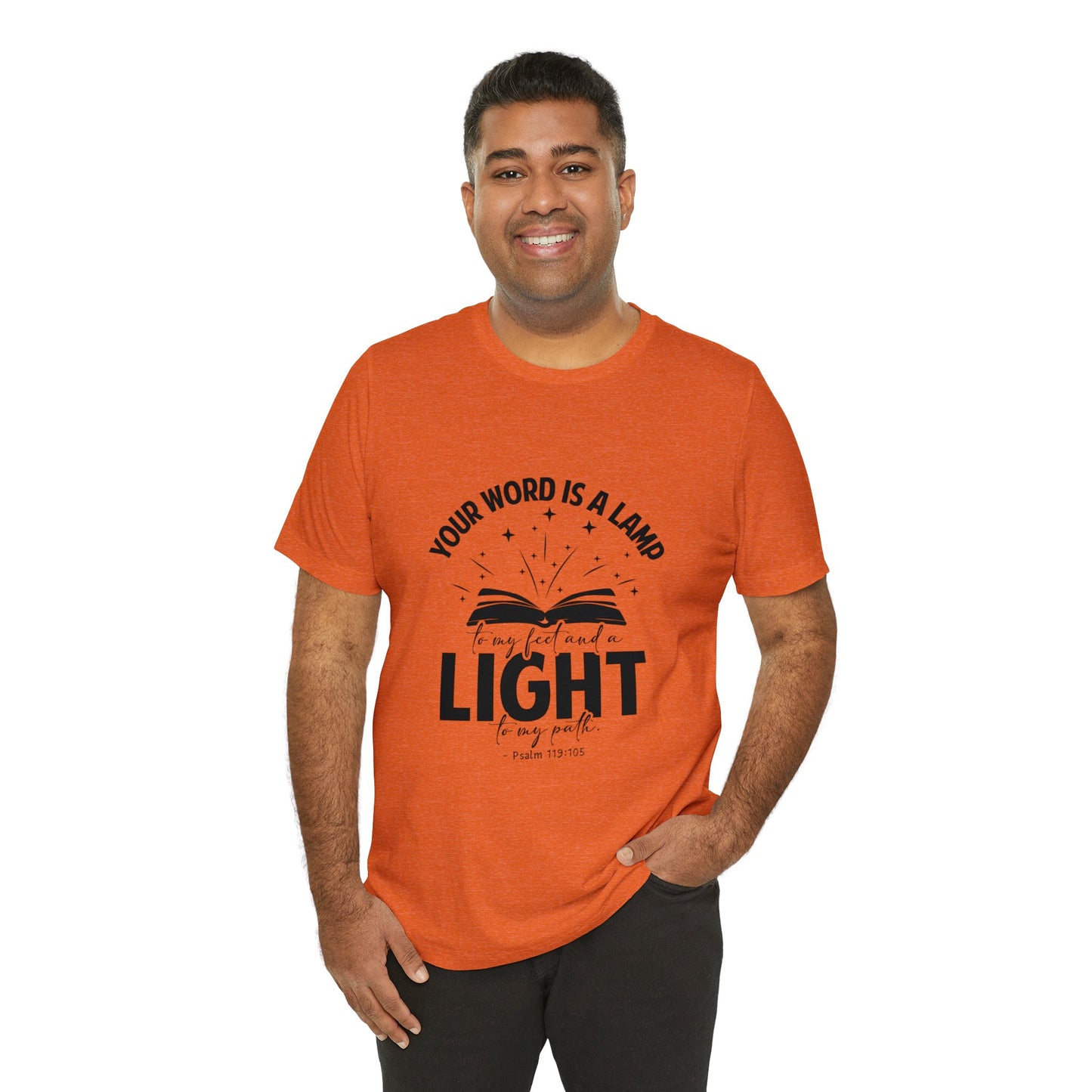 "Lamp to My Feet, Light to My Path" - Unisex Jersey Short Sleeve Tee