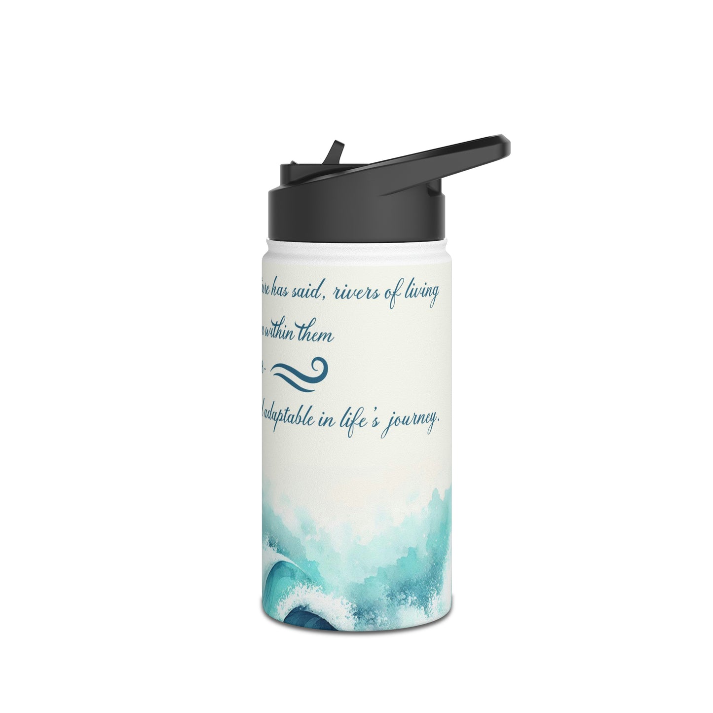 "Flow of Living Waters" - Stainless Steel Water Bottle