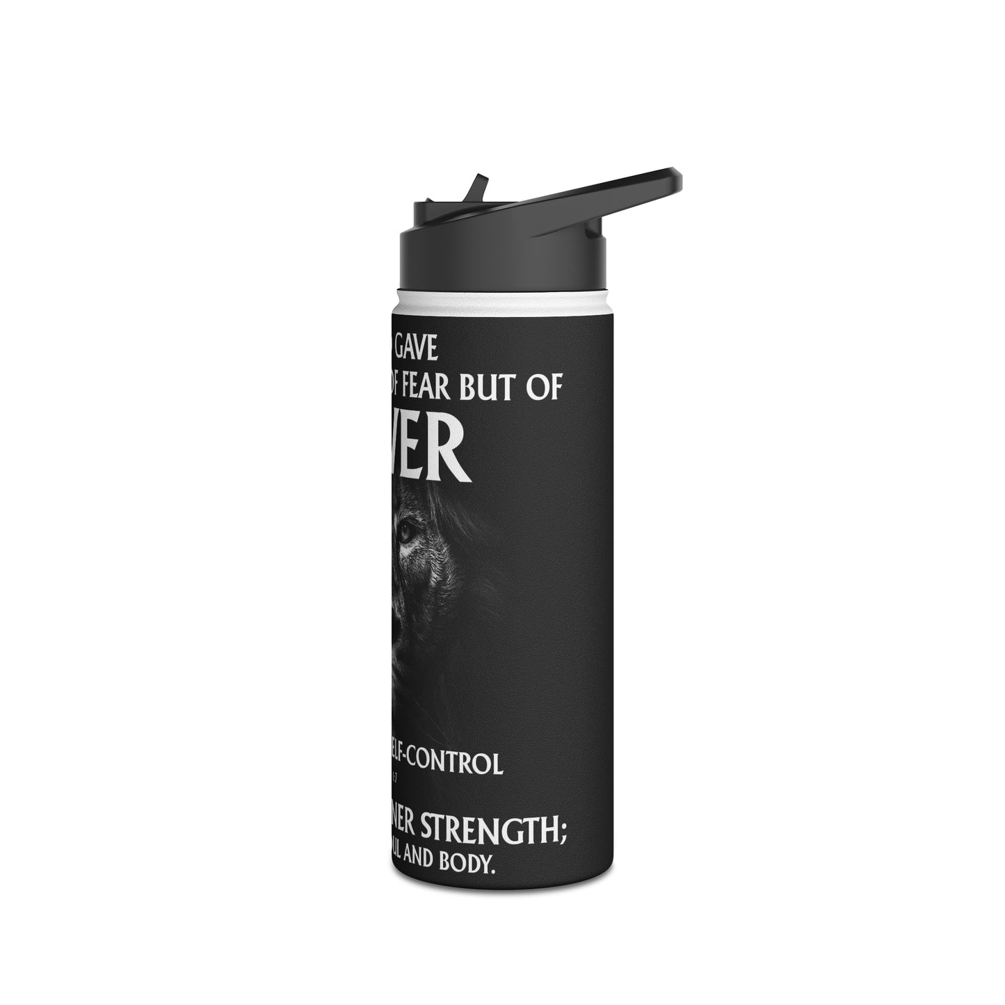 "Courage & Power" - Stainless Steel Water Bottle