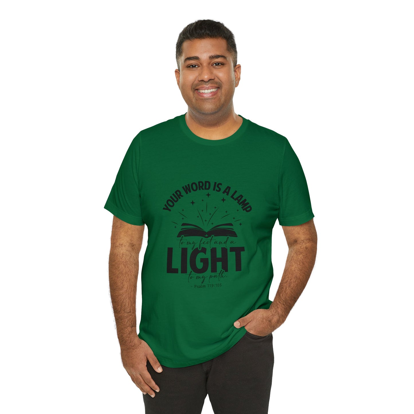 "Lamp to My Feet, Light to My Path" - Unisex Jersey Short Sleeve Tee