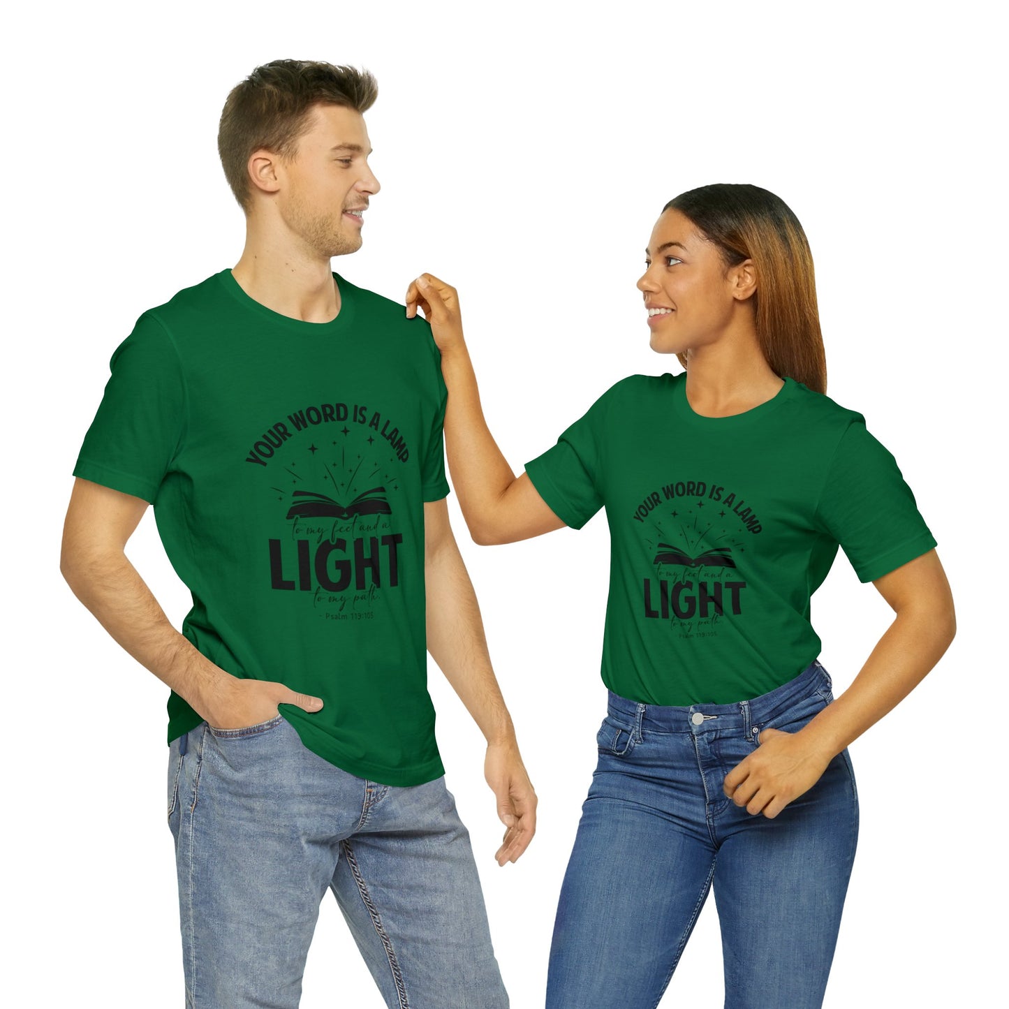 "Lamp to My Feet, Light to My Path" - Unisex Jersey Short Sleeve Tee