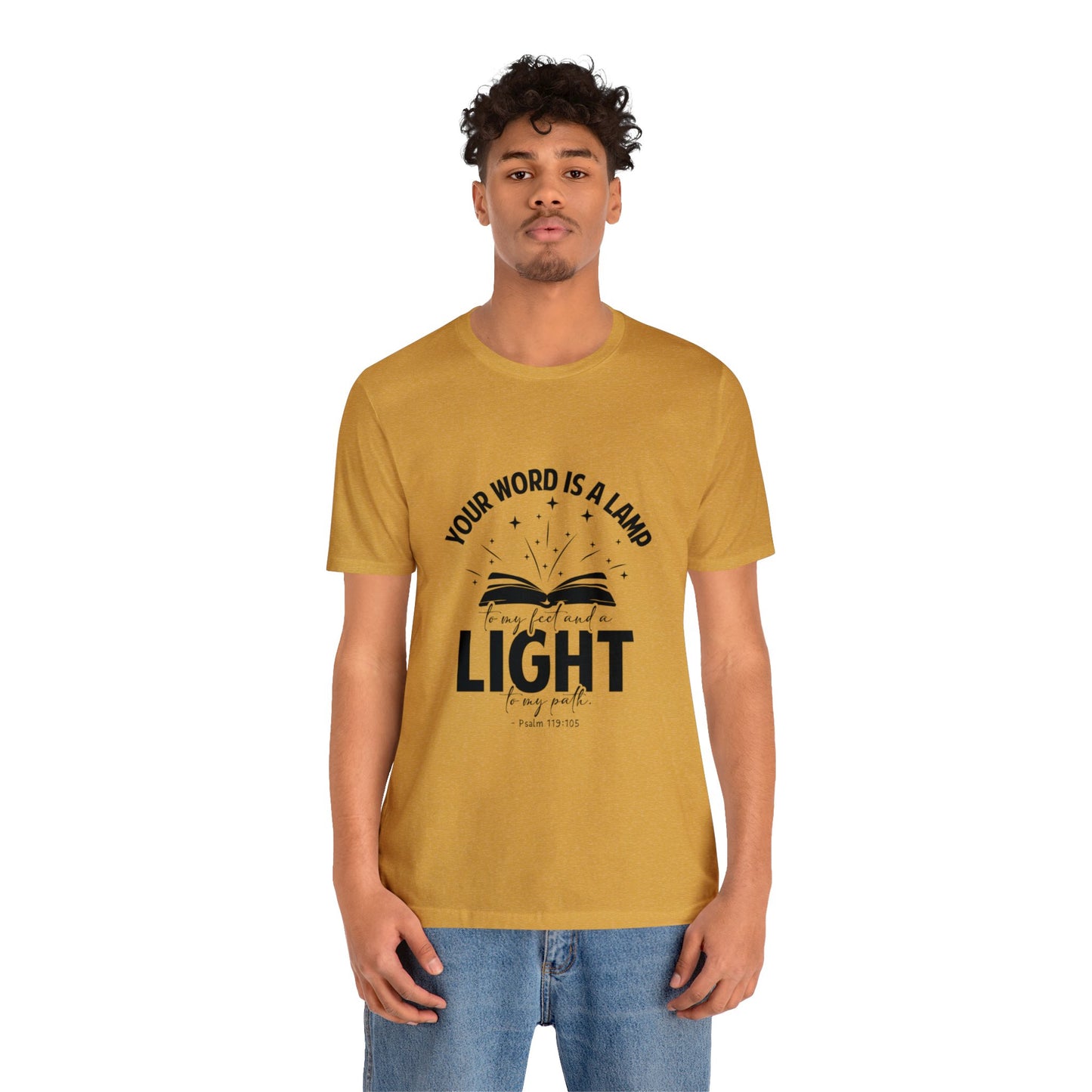 "Lamp to My Feet, Light to My Path" - Unisex Jersey Short Sleeve Tee