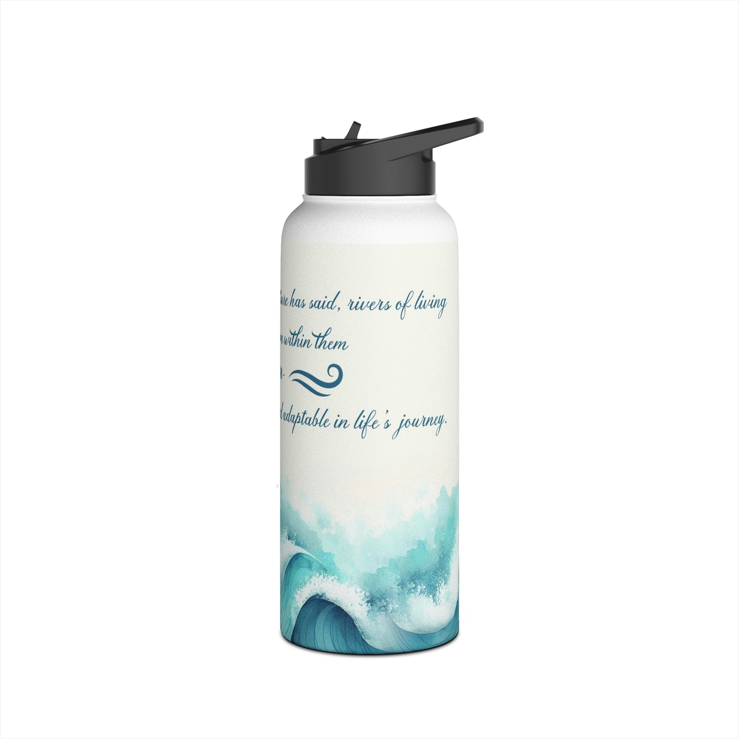 "Flow of Living Waters" - Stainless Steel Water Bottle