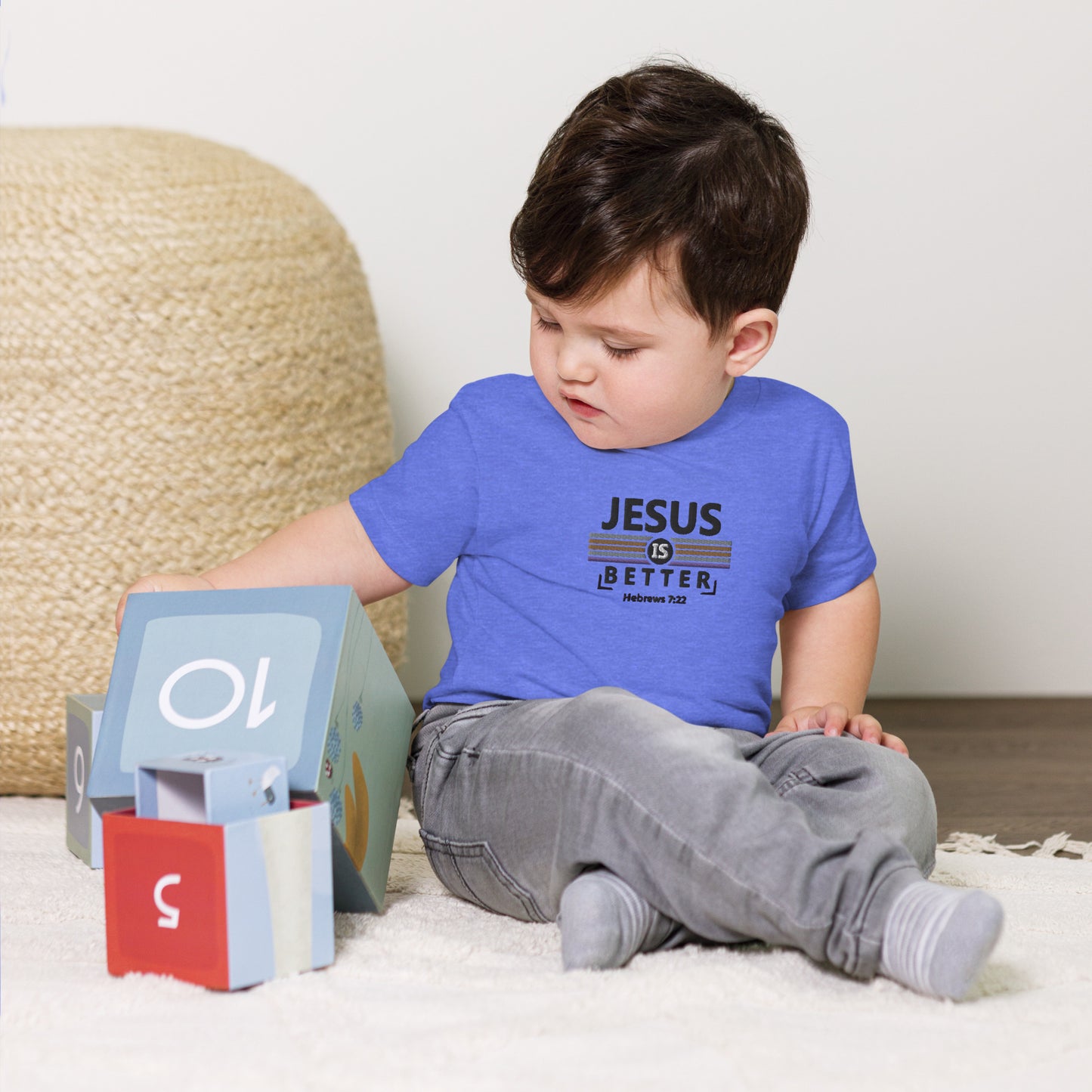 Baby Jersey Short Sleeve Tee - "Jesus is Better"