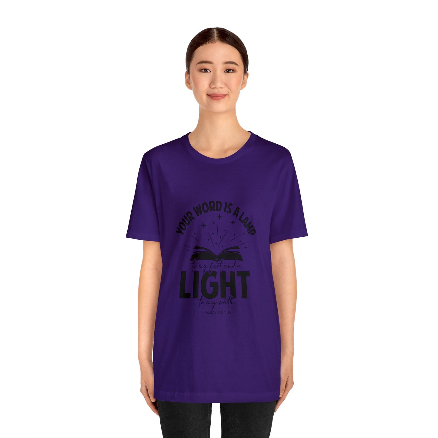 "Lamp to My Feet, Light to My Path" - Unisex Jersey Short Sleeve Tee