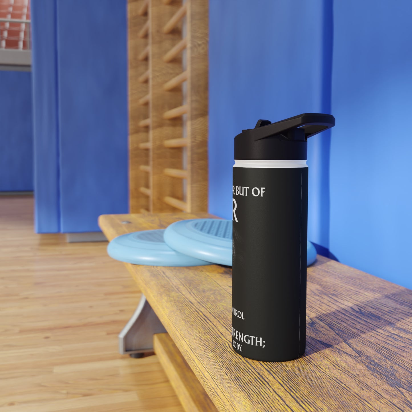 "Courage & Power" - Stainless Steel Water Bottle