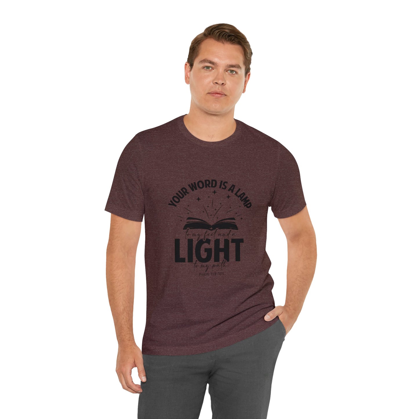 "Lamp to My Feet, Light to My Path" - Unisex Jersey Short Sleeve Tee