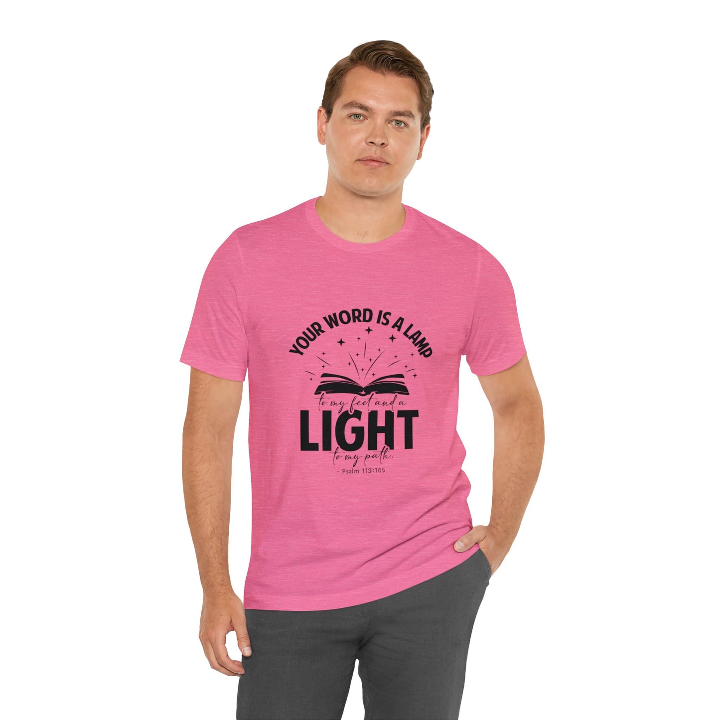 "Lamp to My Feet, Light to My Path" - Unisex Jersey Short Sleeve Tee