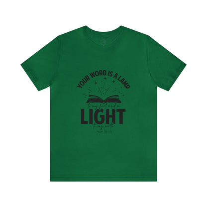 "Lamp to My Feet, Light to My Path" - Unisex Jersey Short Sleeve Tee