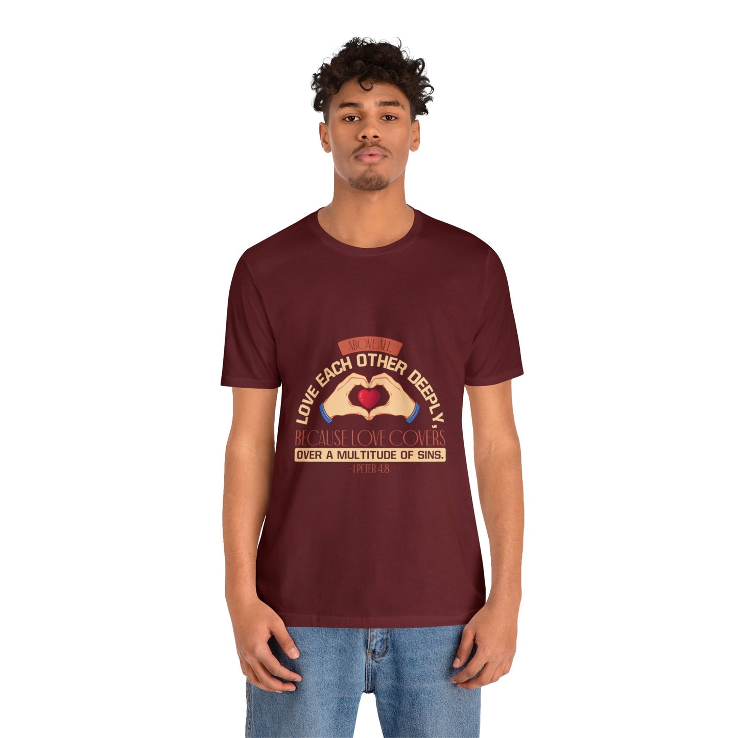 "Deep Love, Profound Forgiveness" - Unisex Jersey Short Sleeve Tee