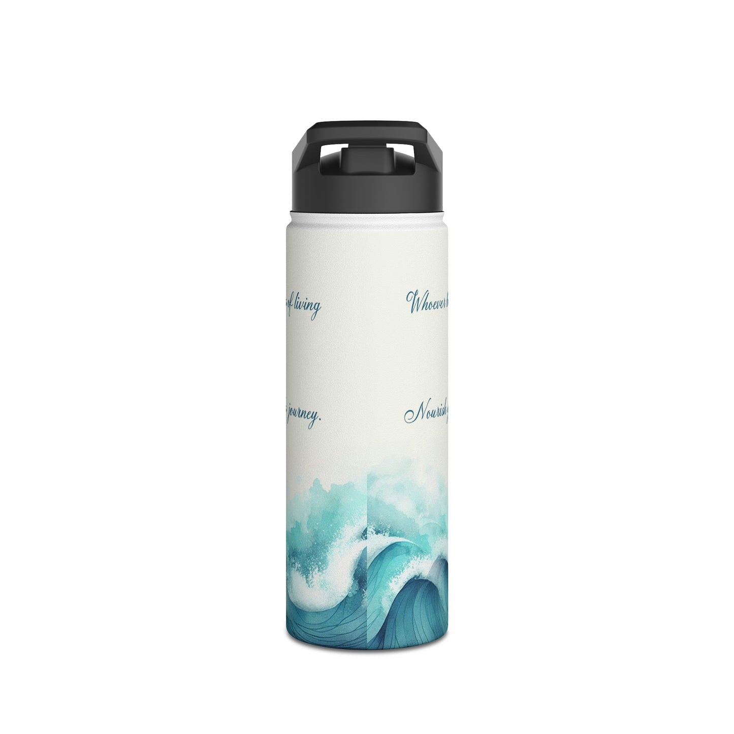 "Flow of Living Waters" - Stainless Steel Water Bottle