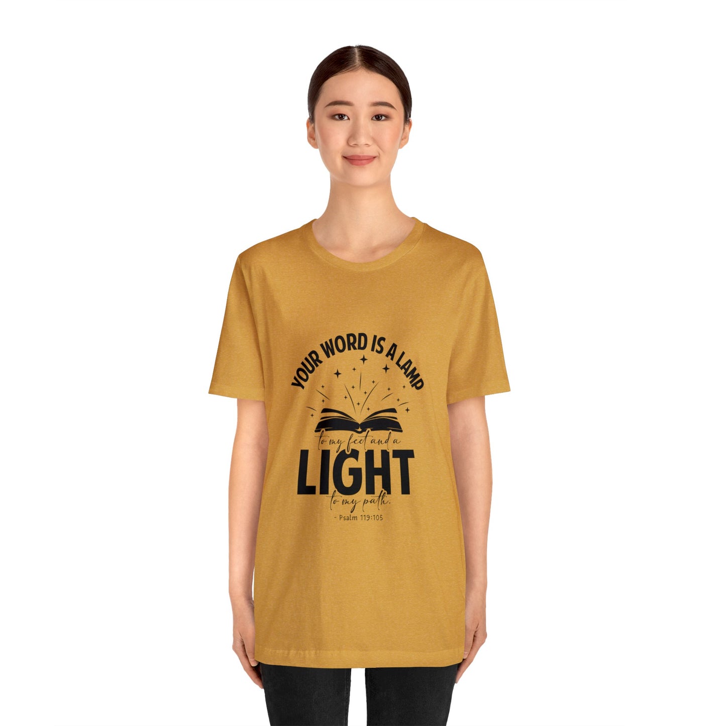 "Lamp to My Feet, Light to My Path" - Unisex Jersey Short Sleeve Tee