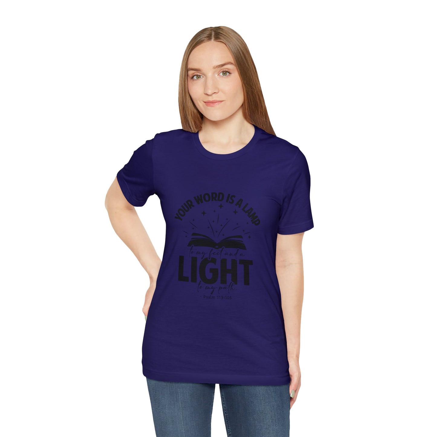 "Lamp to My Feet, Light to My Path" - Unisex Jersey Short Sleeve Tee
