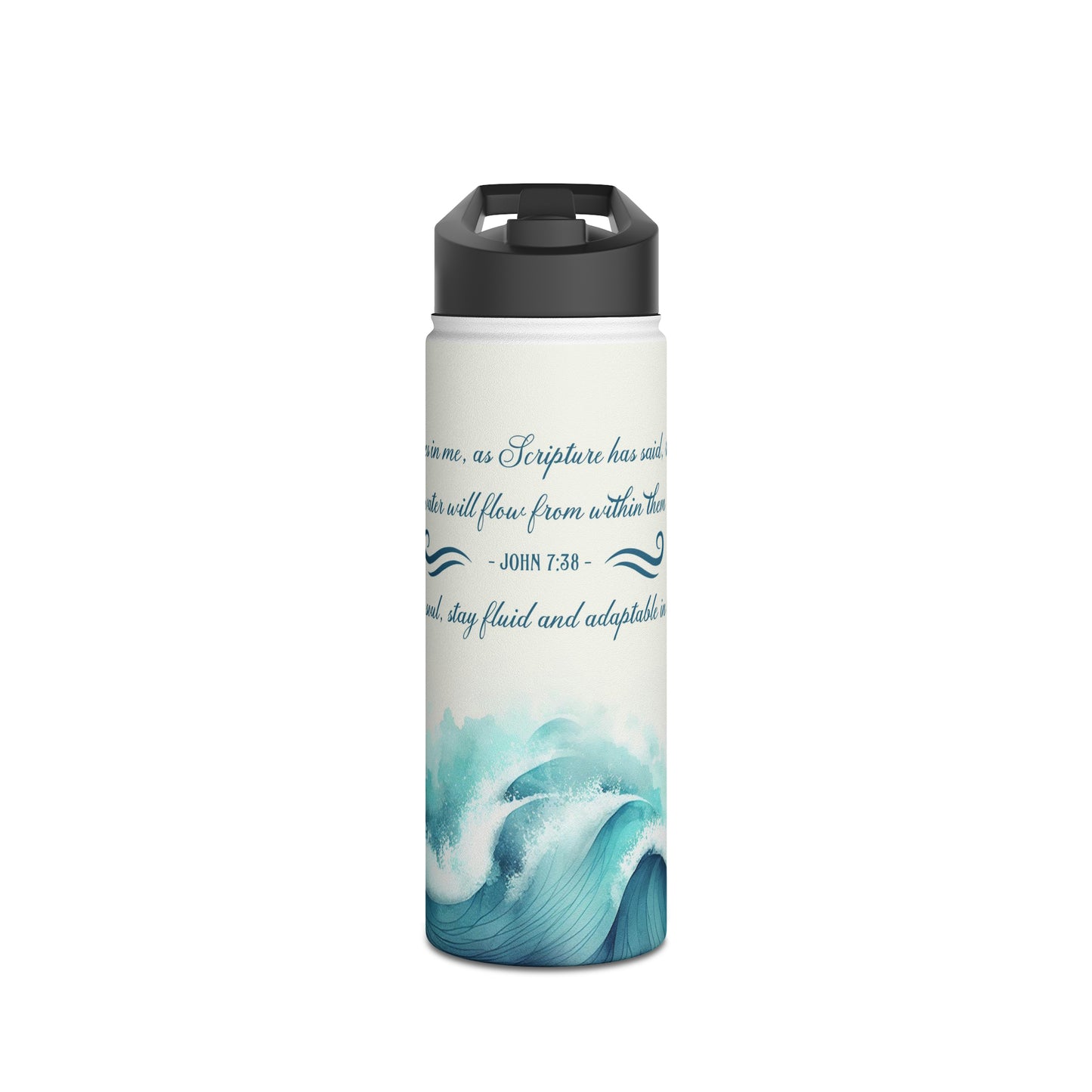 "Flow of Living Waters" - Stainless Steel Water Bottle