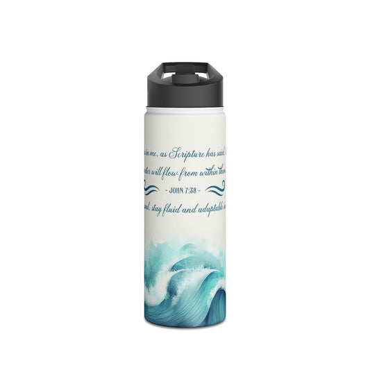 "Flow of Living Waters" - Stainless Steel Water Bottle
