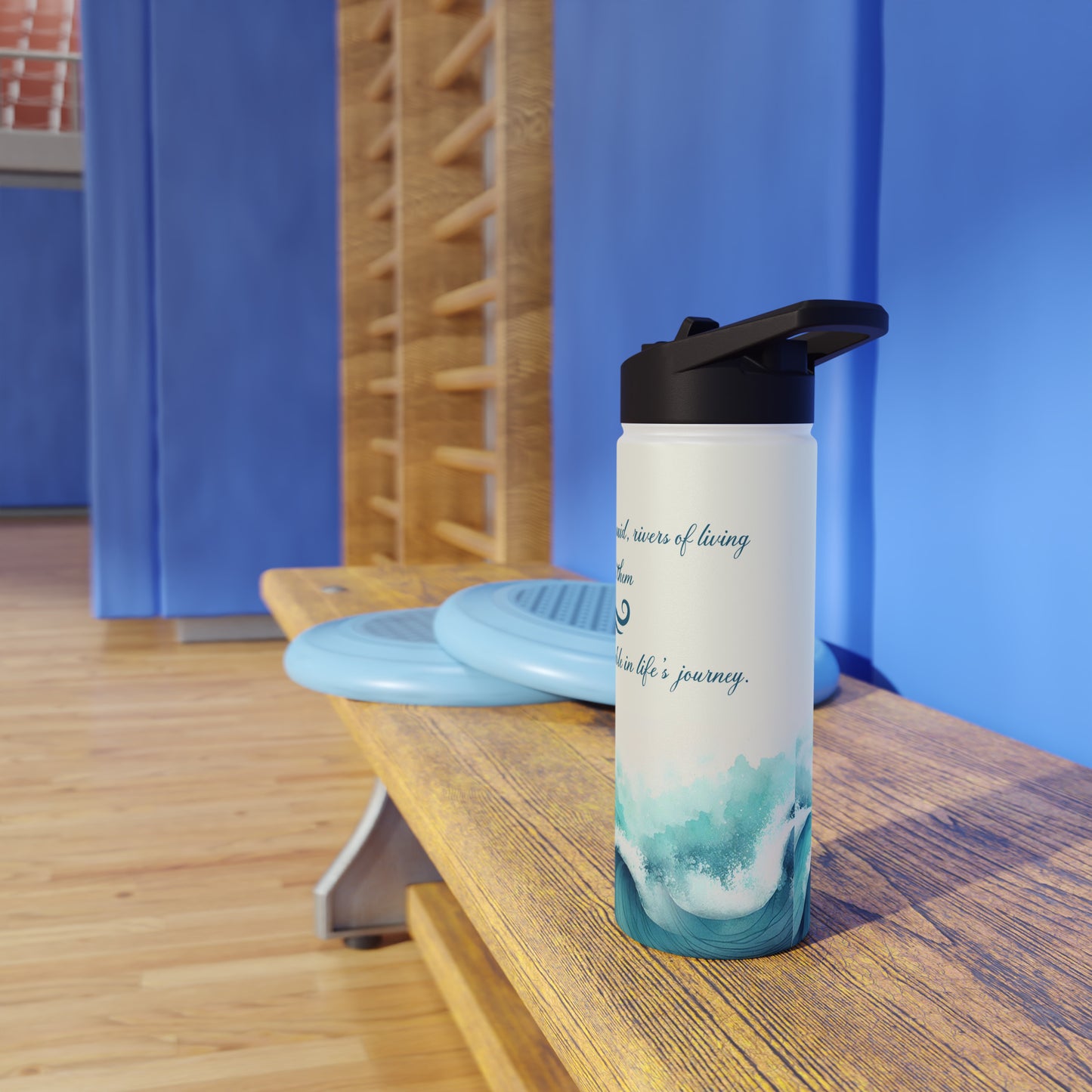 "Flow of Living Waters" - Stainless Steel Water Bottle