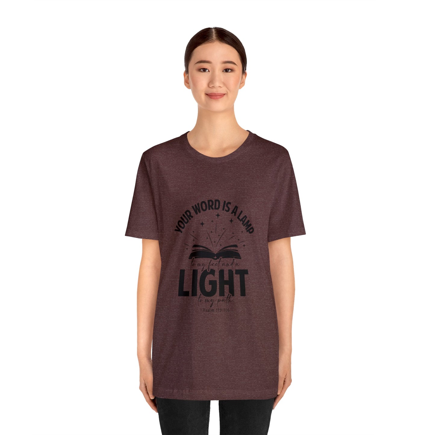 "Lamp to My Feet, Light to My Path" - Unisex Jersey Short Sleeve Tee