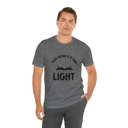 "Lamp to My Feet, Light to My Path" - Unisex Jersey Short Sleeve Tee