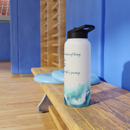 "Flow of Living Waters" - Stainless Steel Water Bottle