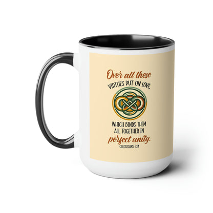 "Unity in Love" Two-Tone Ceramic Mug