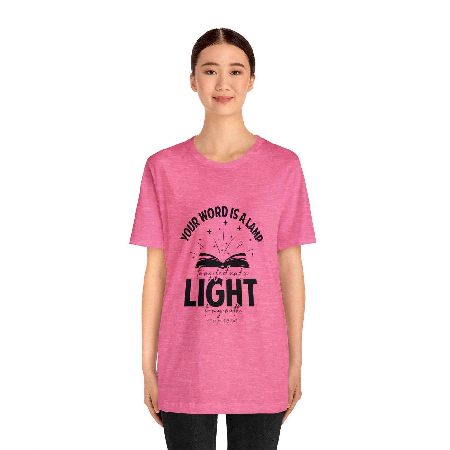 "Lamp to My Feet, Light to My Path" - Unisex Jersey Short Sleeve Tee