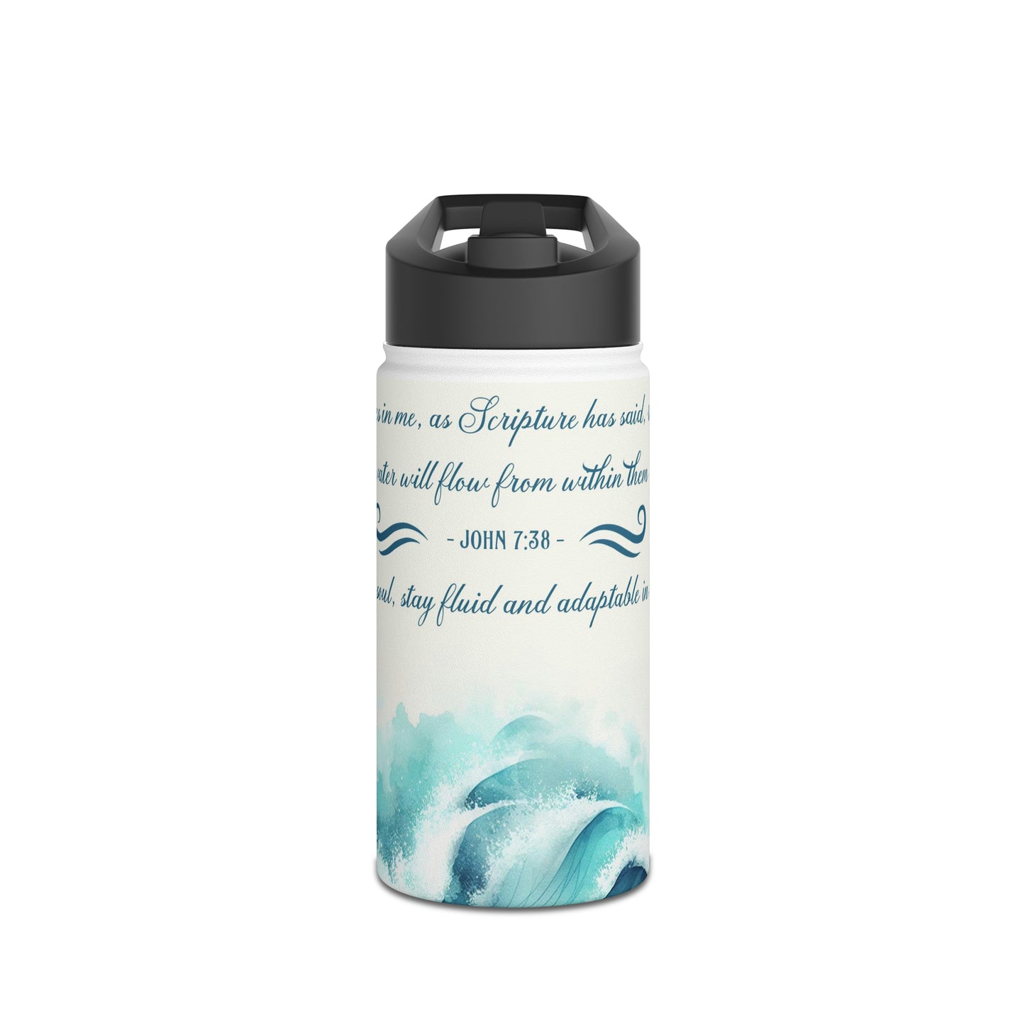 "Flow of Living Waters" - Stainless Steel Water Bottle