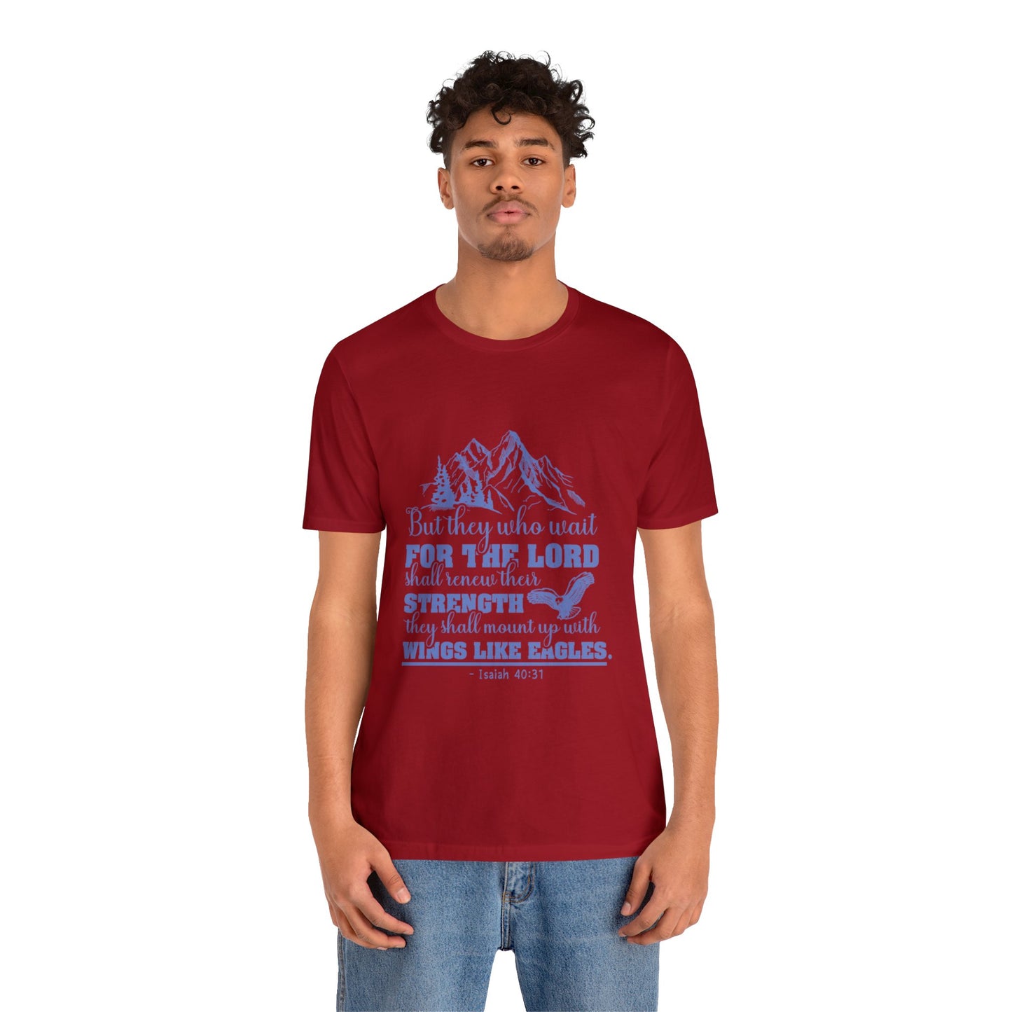 "Soar on Wings of Strength" - Unisex Jersey Short Sleeve Tee