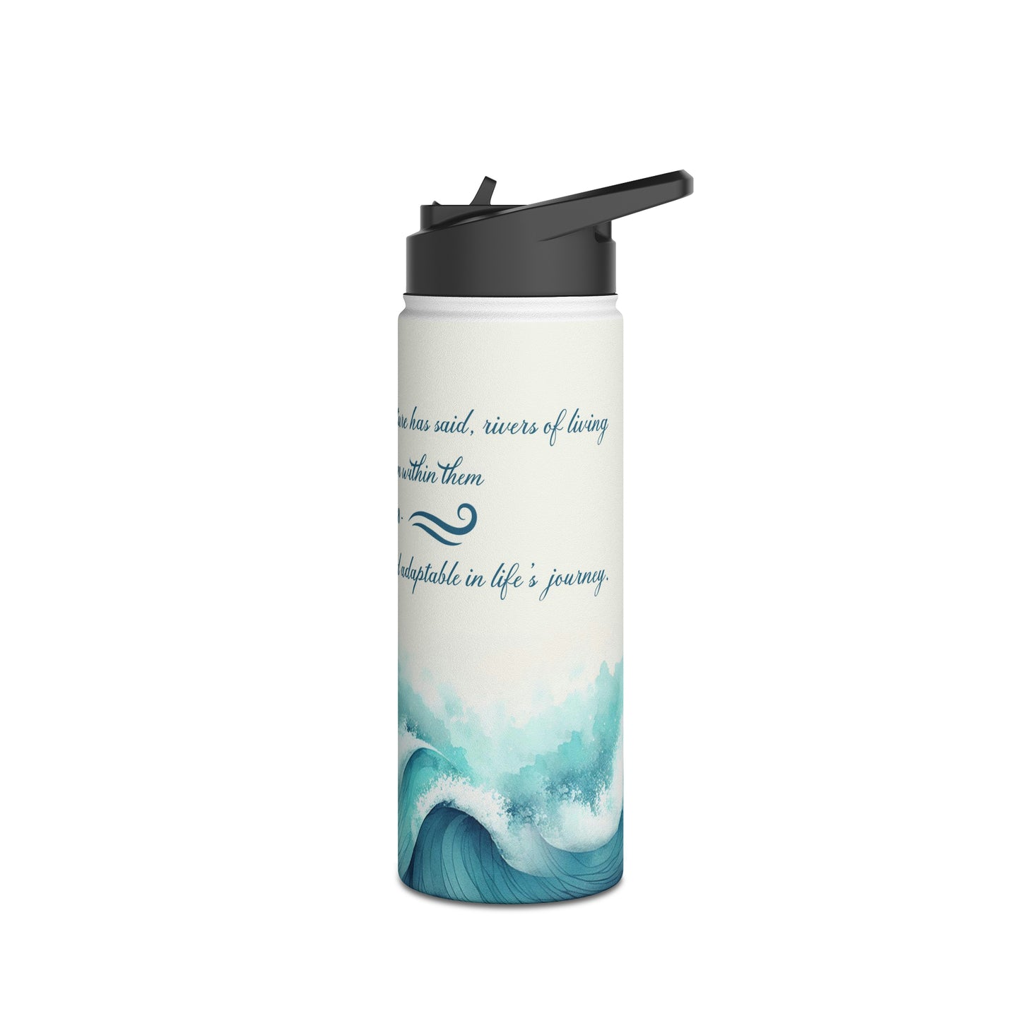 "Flow of Living Waters" - Stainless Steel Water Bottle