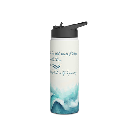 "Flow of Living Waters" - Stainless Steel Water Bottle