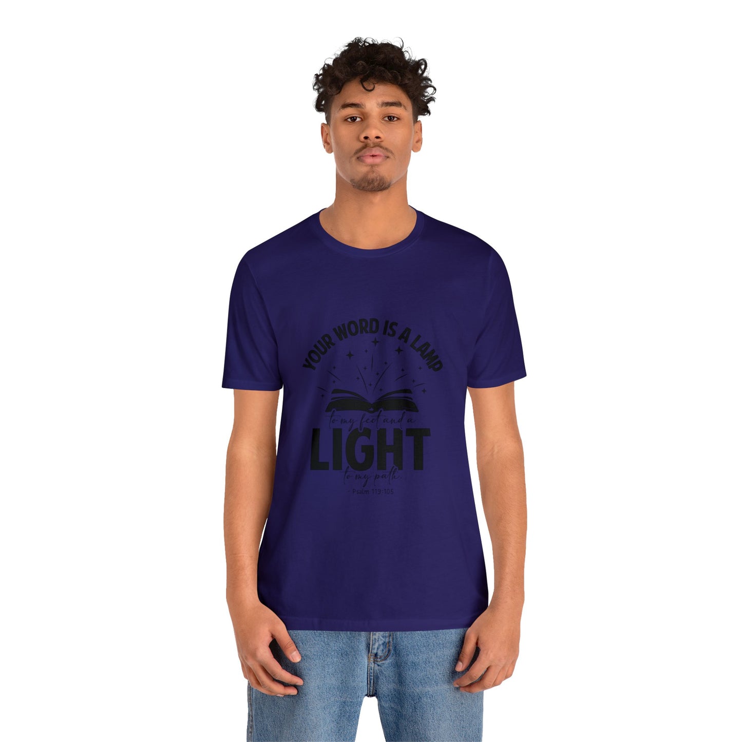 "Lamp to My Feet, Light to My Path" - Unisex Jersey Short Sleeve Tee