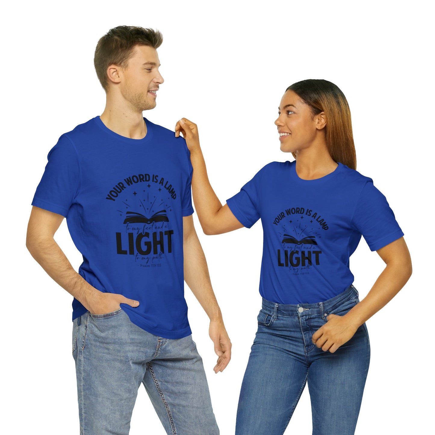 "Lamp to My Feet, Light to My Path" - Unisex Jersey Short Sleeve Tee