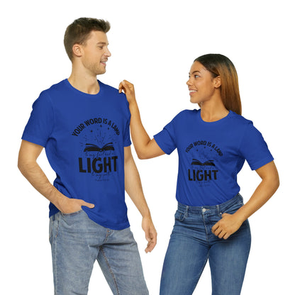 "Lamp to My Feet, Light to My Path" - Unisex Jersey Short Sleeve Tee