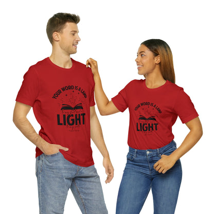 "Lamp to My Feet, Light to My Path" - Unisex Jersey Short Sleeve Tee