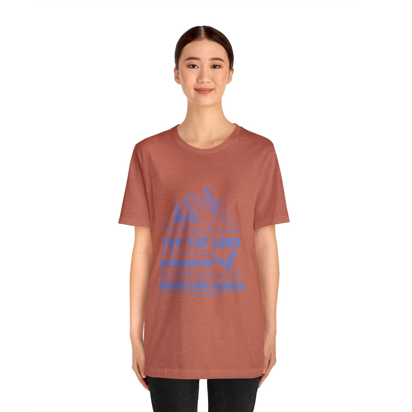 "Soar on Wings of Strength" - Unisex Jersey Short Sleeve Tee