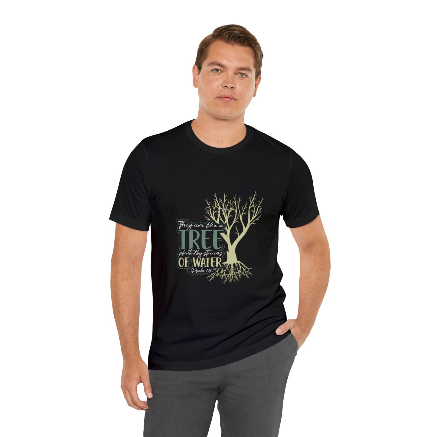 "Rooted in Faith" - Unisex Jersey Short Sleeve Tee
