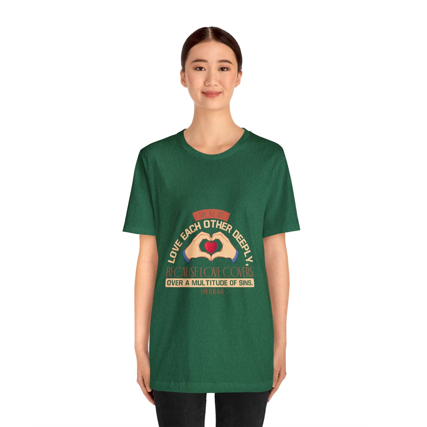 "Deep Love, Profound Forgiveness" - Unisex Jersey Short Sleeve Tee