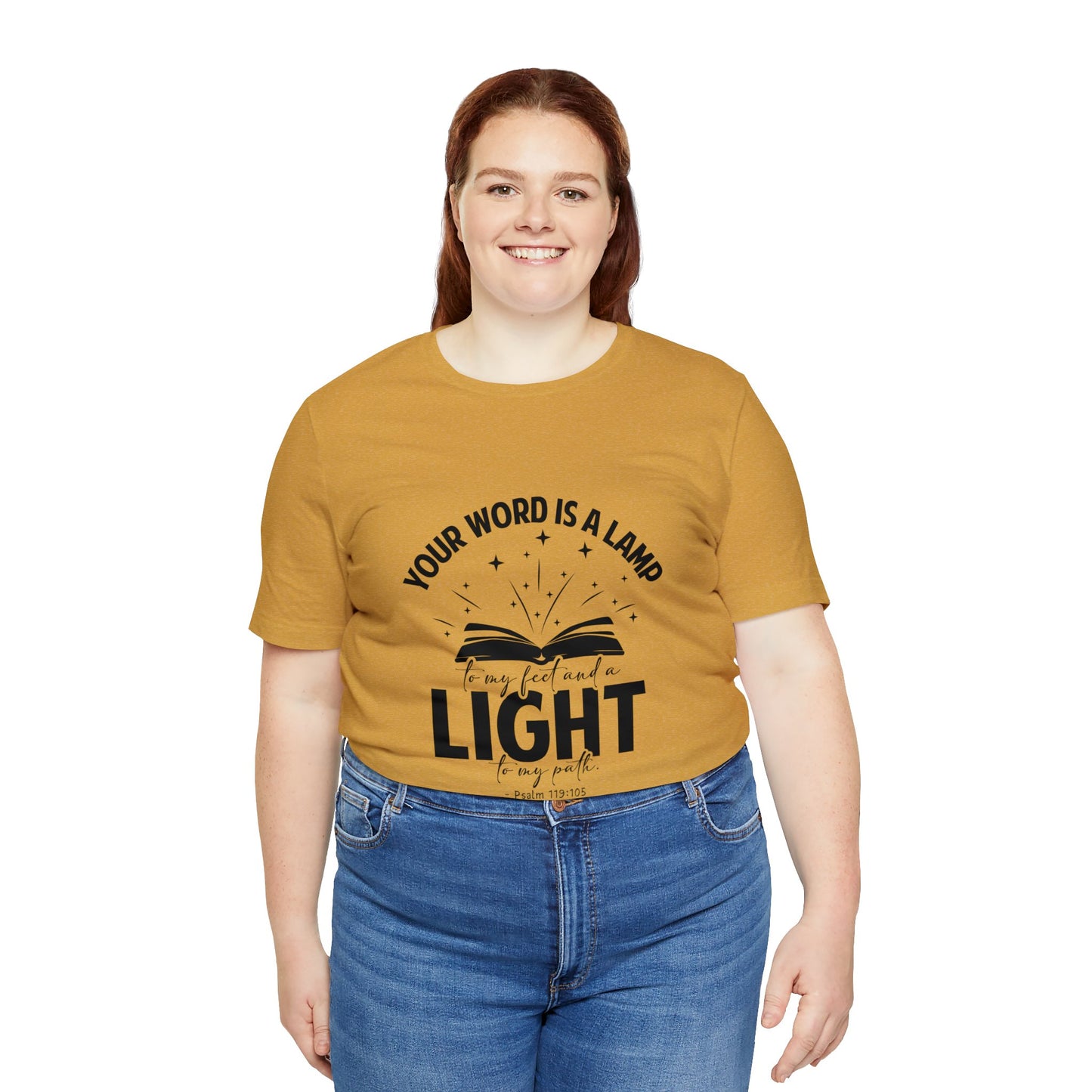 "Lamp to My Feet, Light to My Path" - Unisex Jersey Short Sleeve Tee
