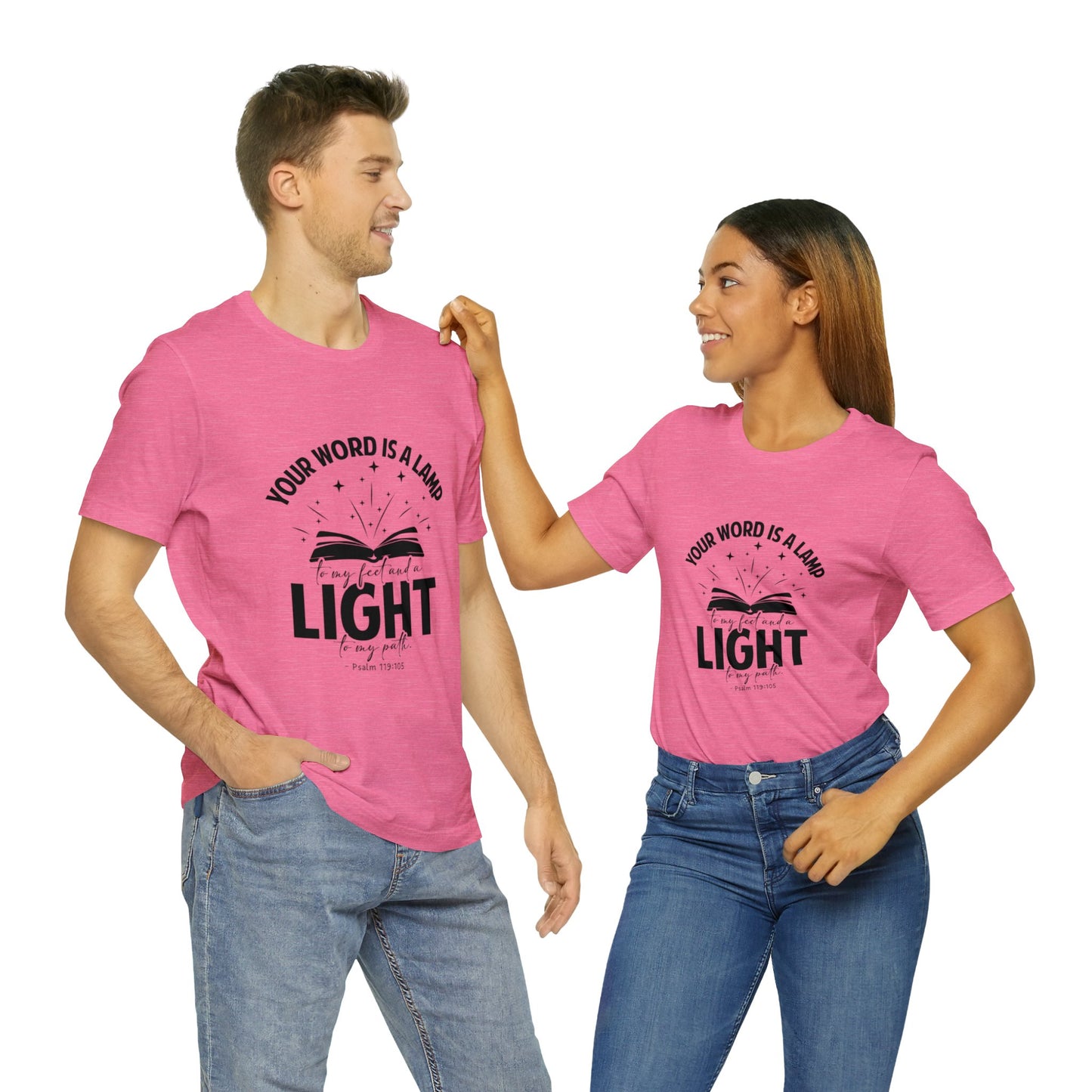 "Lamp to My Feet, Light to My Path" - Unisex Jersey Short Sleeve Tee