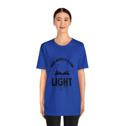 "Lamp to My Feet, Light to My Path" - Unisex Jersey Short Sleeve Tee