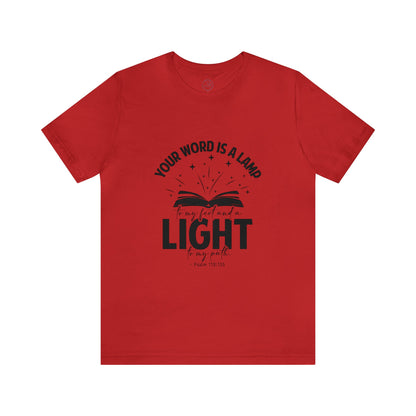"Lamp to My Feet, Light to My Path" - Unisex Jersey Short Sleeve Tee