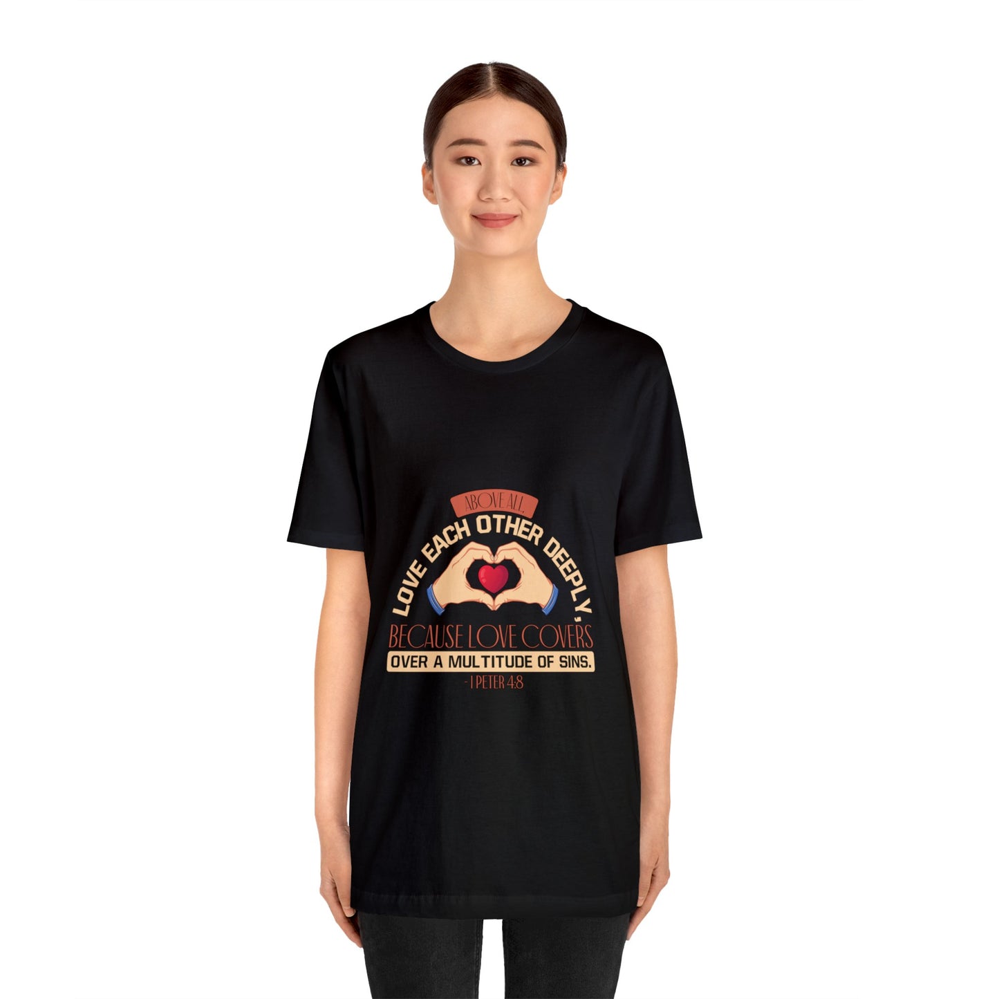 "Deep Love, Profound Forgiveness" - Unisex Jersey Short Sleeve Tee