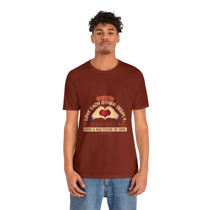 "Deep Love, Profound Forgiveness" - Unisex Jersey Short Sleeve Tee
