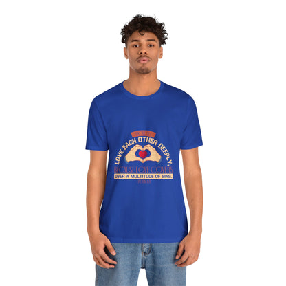 "Deep Love, Profound Forgiveness" - Unisex Jersey Short Sleeve Tee