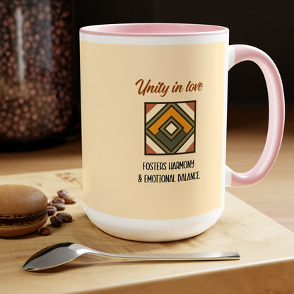 "Unity in Love" Two-Tone Ceramic Mug