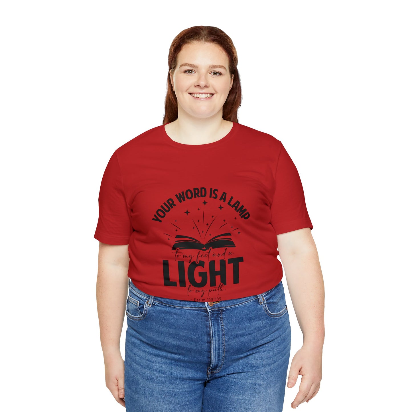 "Lamp to My Feet, Light to My Path" - Unisex Jersey Short Sleeve Tee
