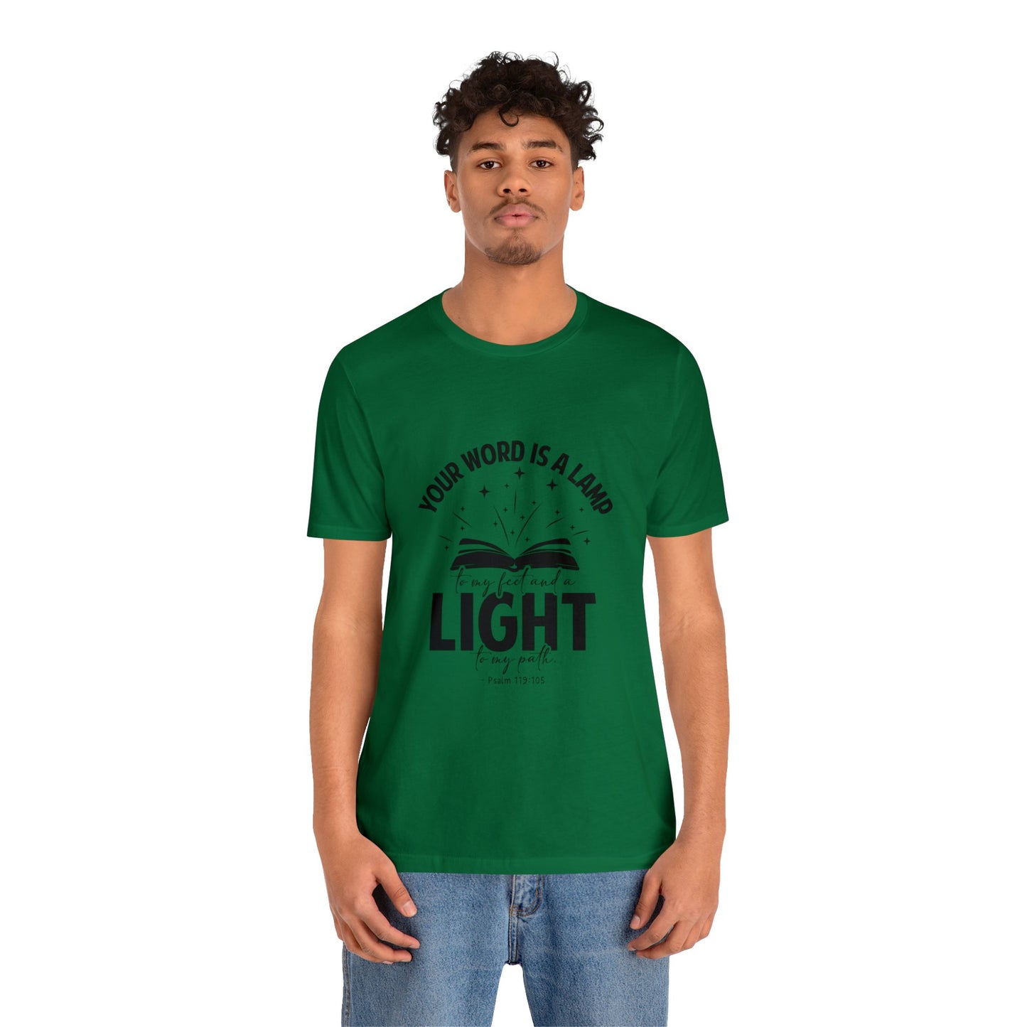 "Lamp to My Feet, Light to My Path" - Unisex Jersey Short Sleeve Tee