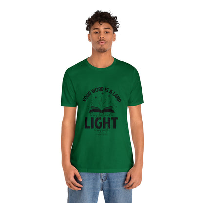 "Lamp to My Feet, Light to My Path" - Unisex Jersey Short Sleeve Tee